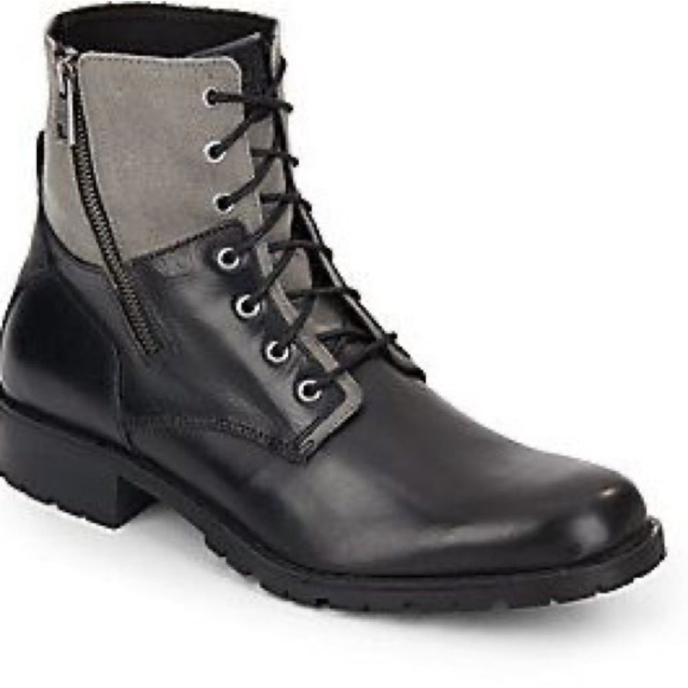 Andrew Marc Vesey Leather & Canvas - Size 12